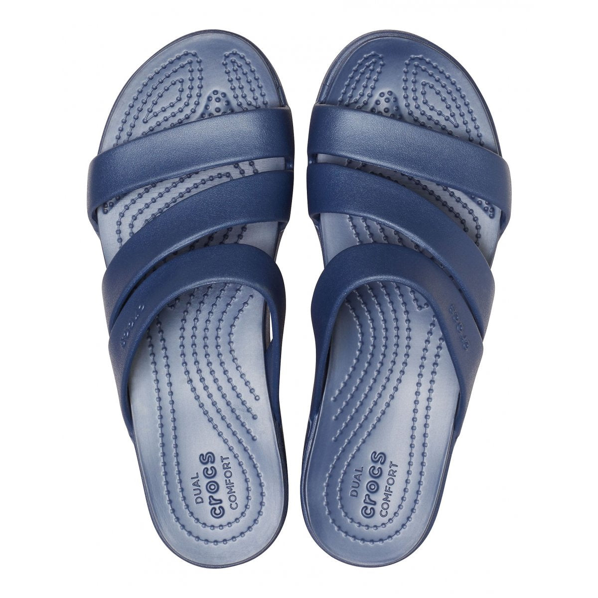 Crocs sandalo da donna con rialzo al tallone Monterey Wedge 206304-410 blu