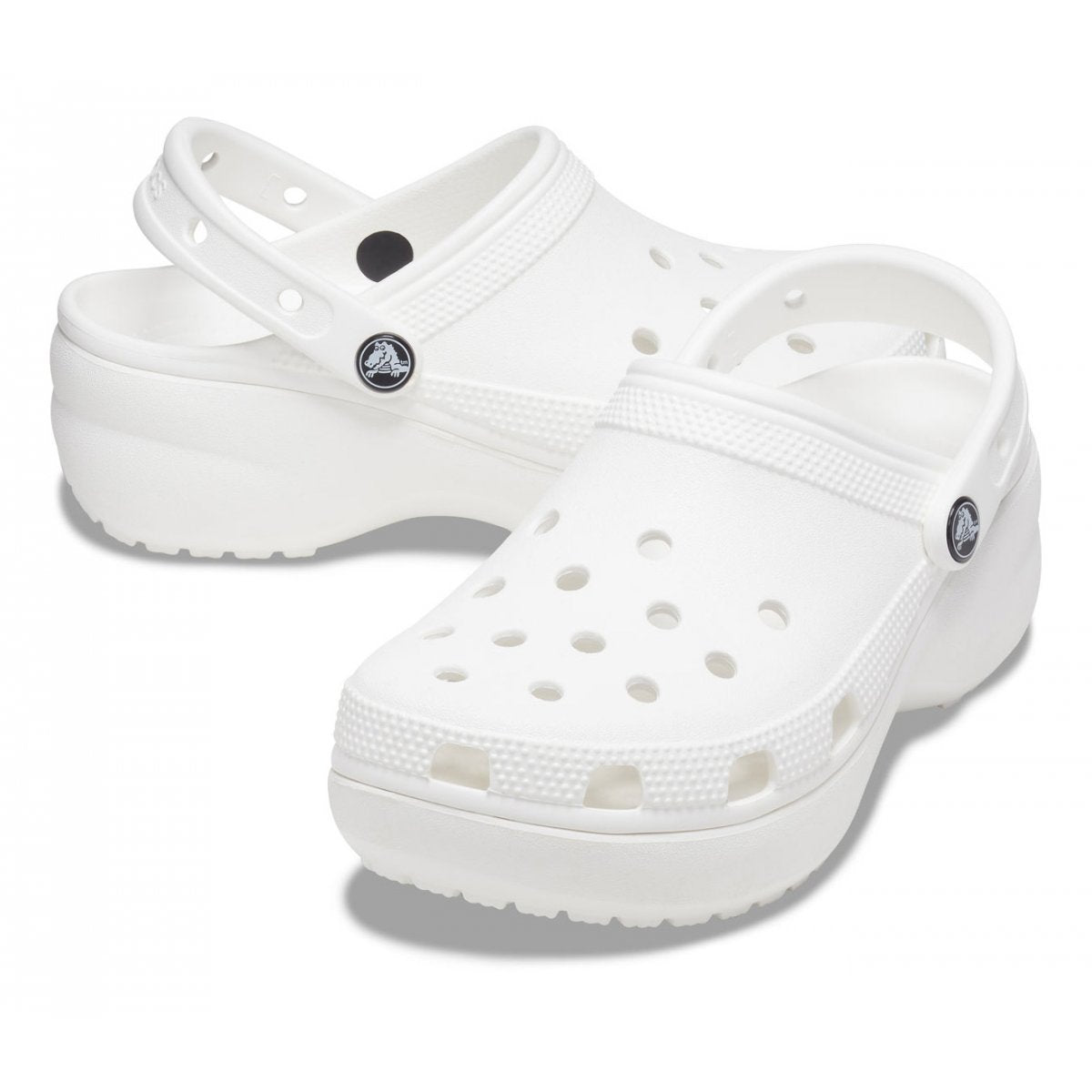 Crocs sandalo sabot Classic con zeppa Clog 206750 100 bianco