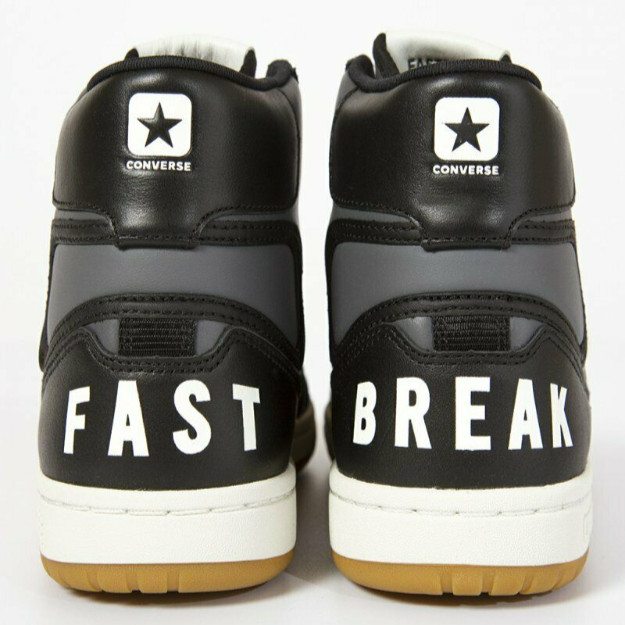 Converse scarpa sneakers da uomo Fastbreak Hi 162788C nero grigio 2