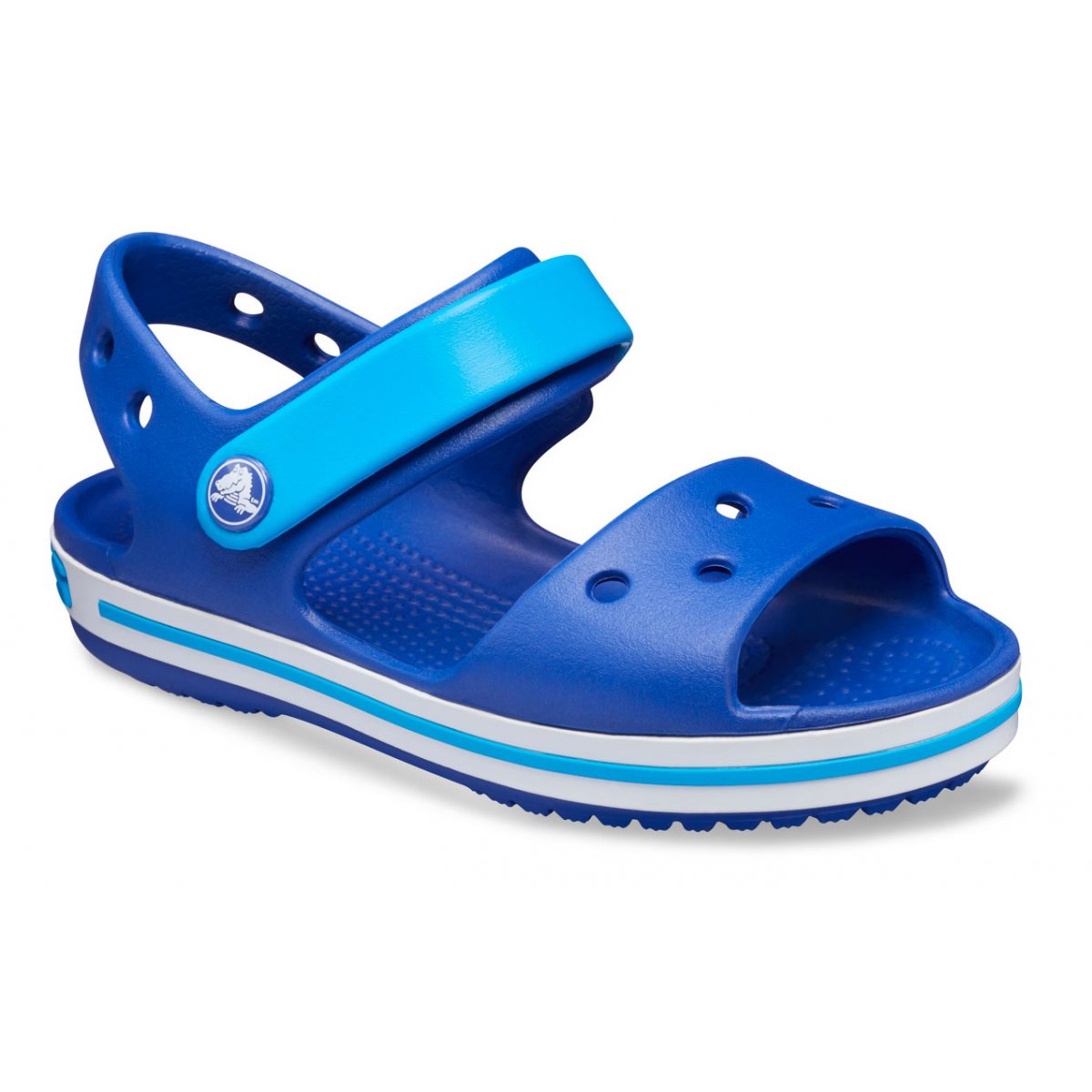 Sandalo Crocs Crocband Kids 12856 4BX blu da bambino, vista frontale