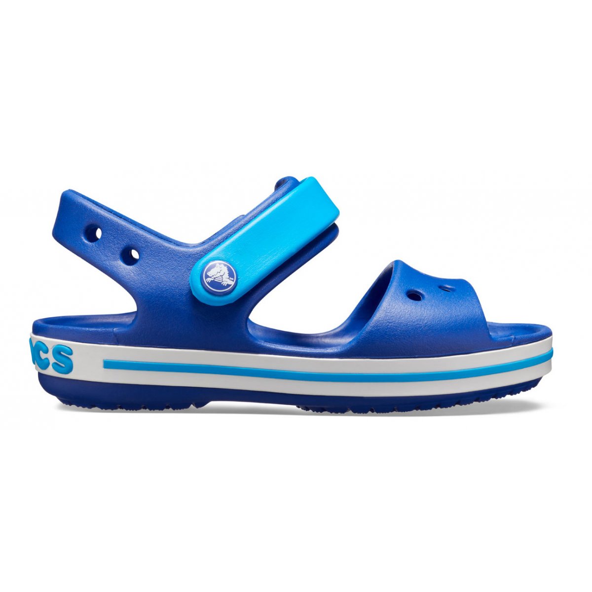 Sandalo Crocs Crocband Kids 12856 4BX blu da bambino, vista laterale