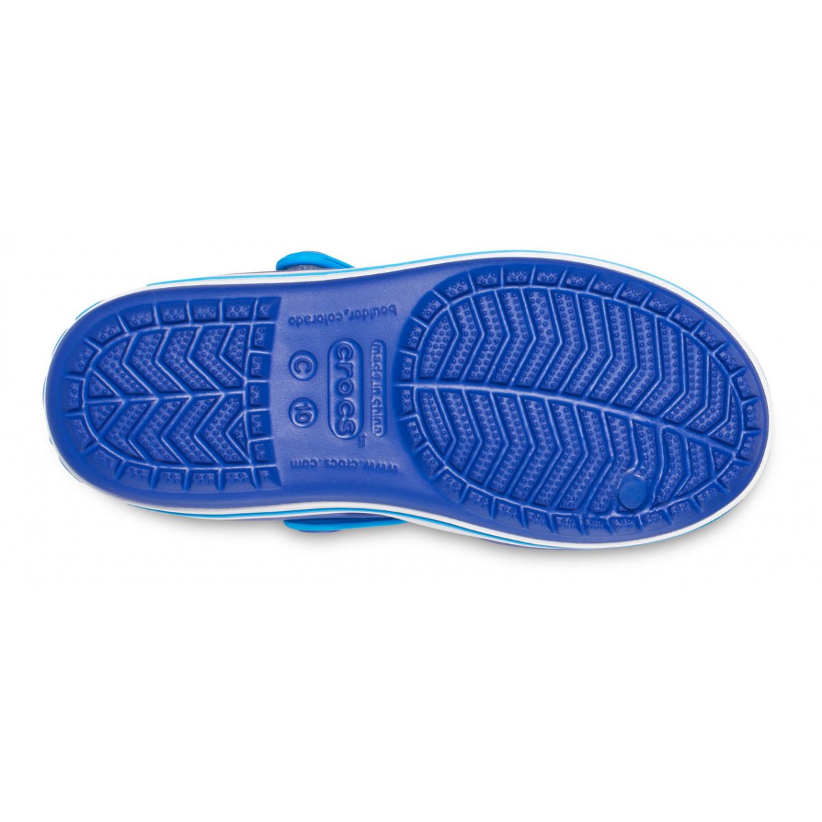 Sandalo Crocs Crocband Kids 12856 4BX blu da bambino, vista suola