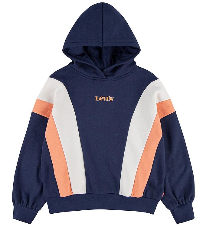 Levi's Felpa con cappuccio da bambina Colorblock Hoddy 4ED498-B4M blu