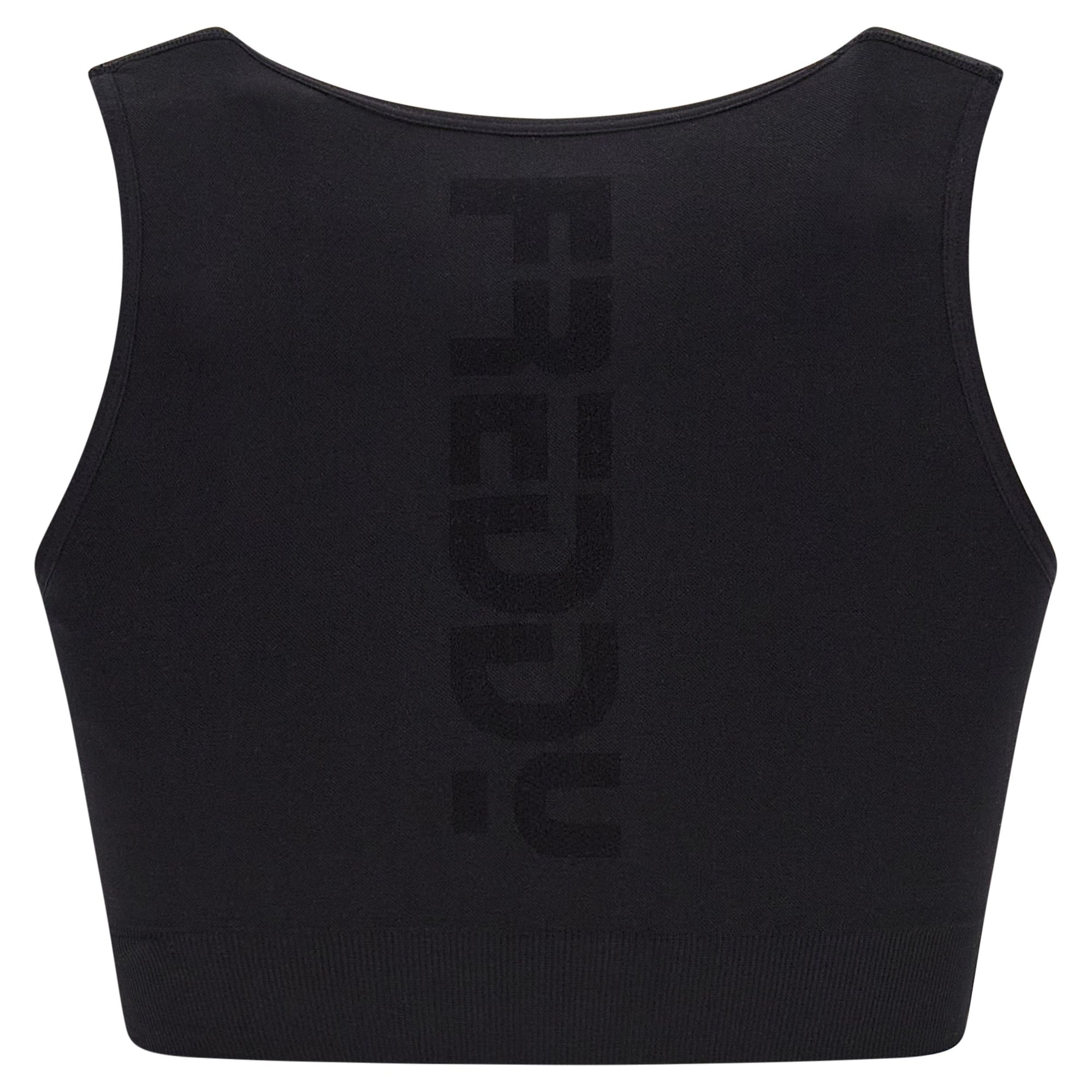 Freddy Top reggiseno sportivo in seamless zip e coppe removibili F2WSFB6N N nero
