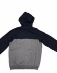 Felpa uomo Lotto Sweat FZ Delta Plus T5535 blu-grigio con cappuccio e cerniera intera dietro