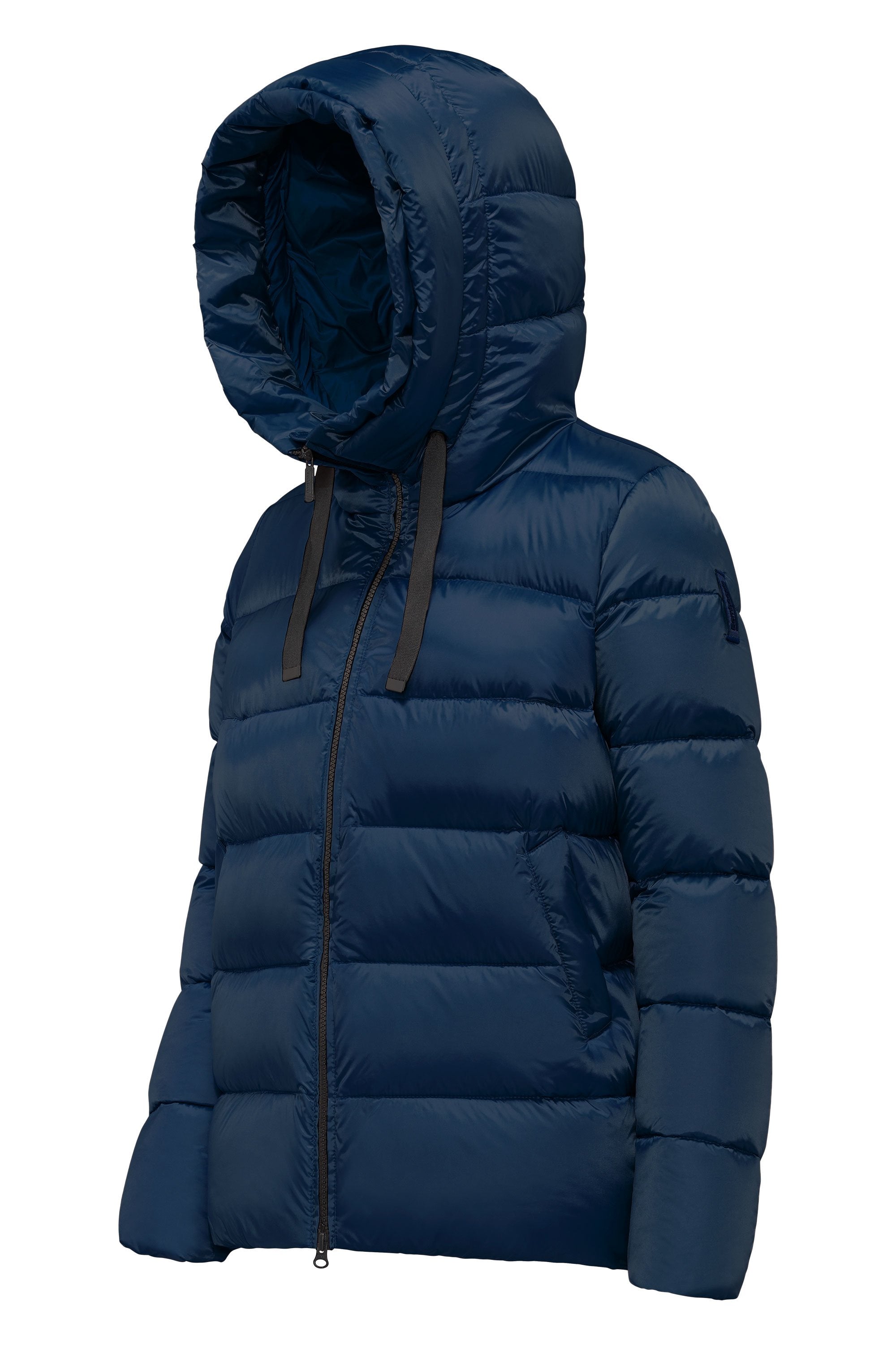 Bomboogie Piumino corto da donna con cappuccio GW6012TDLC 104 poseidon blue