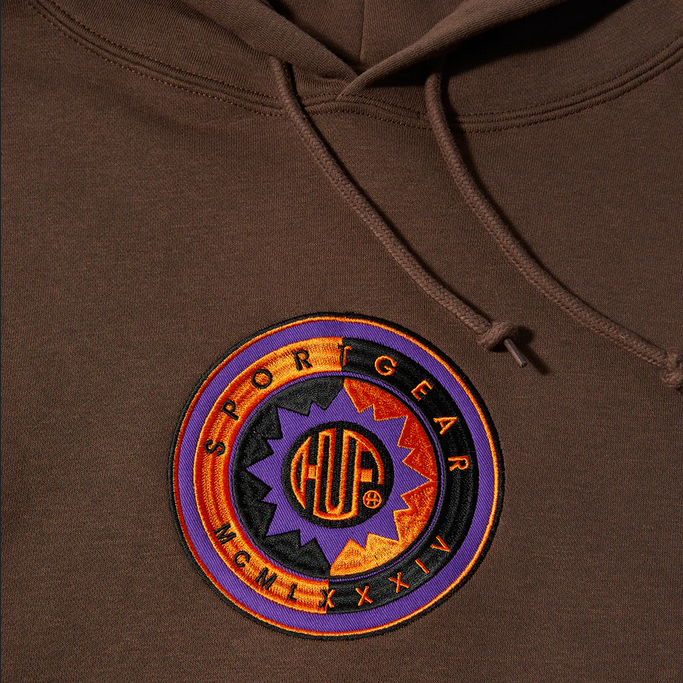 HUF felpa con cappuccio da uomo Sun God Pullover PF00525 marrone