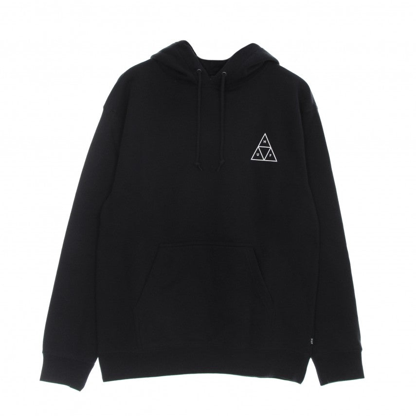 HUF felpa con cappuccio da uomo con logo Triplo Triangolo PF00492 nero