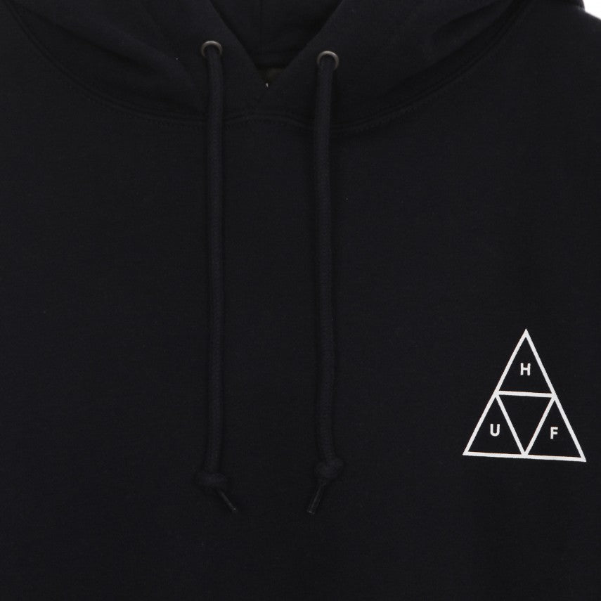 HUF felpa con cappuccio da uomo con logo Triplo Triangolo PF00492 nero