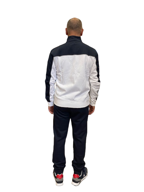 Champion Tuta da uomo felpata con cappuccio 218118 WW001 white-navy