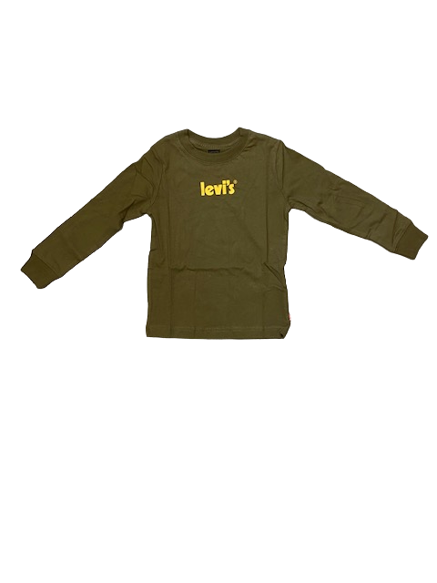 Levi's Kids T-shirt manica lunga Poster Logo dark olive