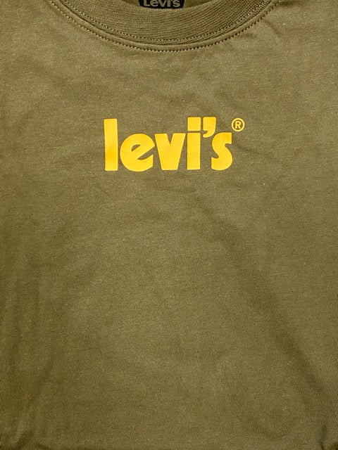 Levi's Kids T-shirt manica lunga Poster Logo dark olive