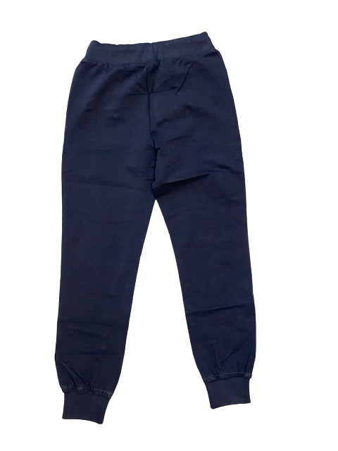 Hangar93 Pantalone in cotone garzato da ragazzo con tasche e polsino al fondo Z306J BLU01 blu