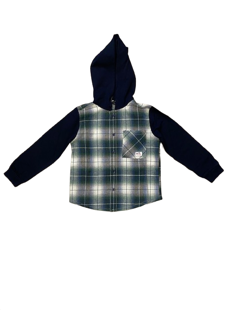 Hangar93 camicia con cappuccio da bambino a fantasia quadri Z2658B FANT01 verdone