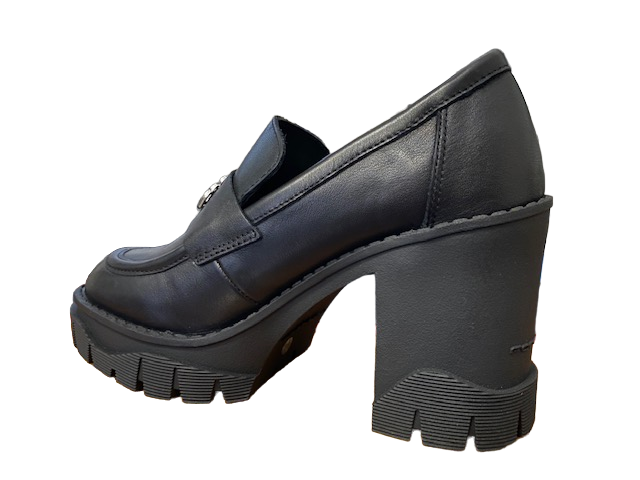 Fornarina Mocassino da donna con tacco Lisbona 7 black