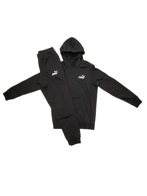 Puma Tuta sportiva da uomo con cappuccio e tasca anteriore 670034 01 nero