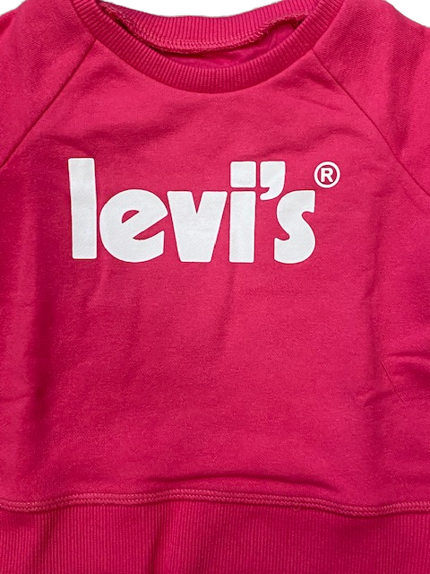 Levi's Kids Felpa girocollo leggera da ragazza Poster Logo 4EF955 A5F raspberry sorbet