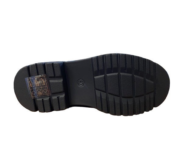 CafèNoir Anfibio da ragazza con Zip interna e scritta laterale e sul laccio c-16912 1542 nero