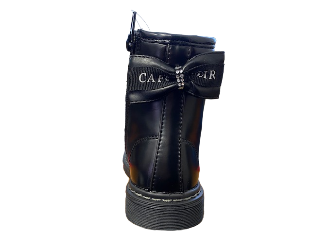 CafèNoir Anfibio da bambina con Zip interna e scritta sul laccio C-1883 1531 nero