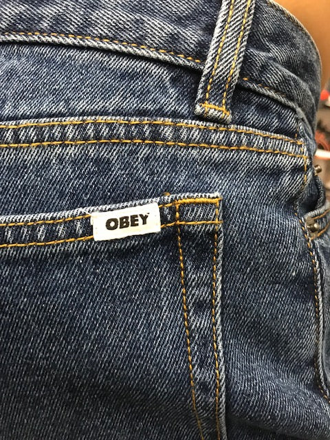 Obey pantalone jeans Bender 142010072 9493100 blu