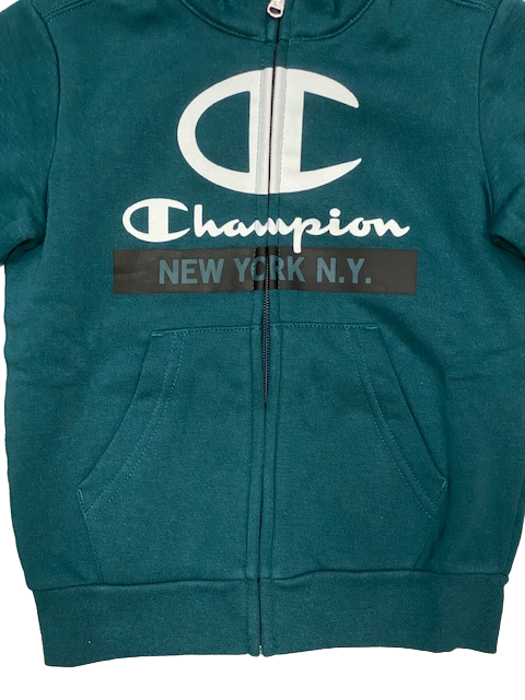 Champion Tuta in felpa da ragazzo 306179 GS549 verde nero Sportiamo
