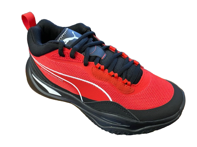 Puma Scarpa da pallacanestro da ragazzo Playmaker 387353 02 rosso nero bianco