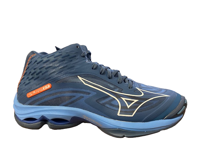 Mizuno scarpa da pallavolo da uomo Wave Lightning Z7 Mid V1GA225021 blu-bianco