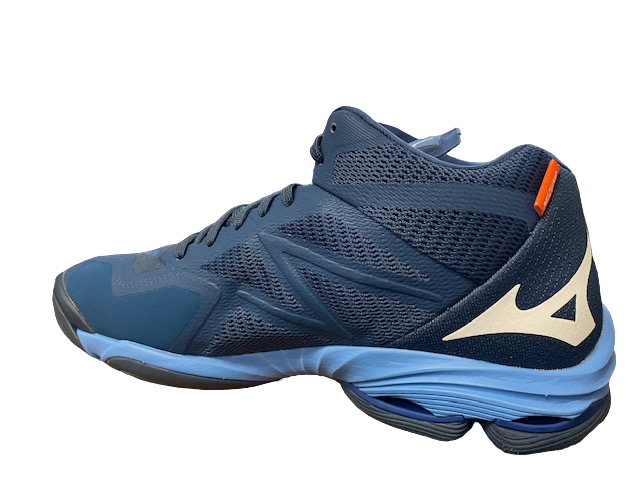 Mizuno scarpa da pallavolo da uomo Wave Lightning Z7 Mid V1GA225021 blu-bianco