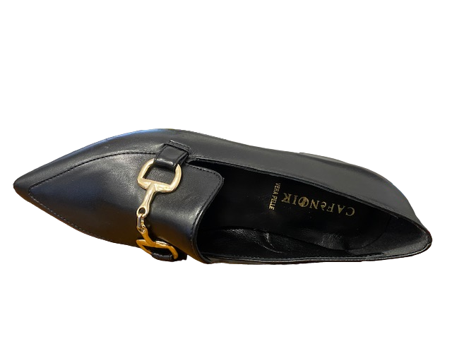 CafèNoir scarpa mocassino da donna in nappa con morsetto C1MA4010 N001 nero