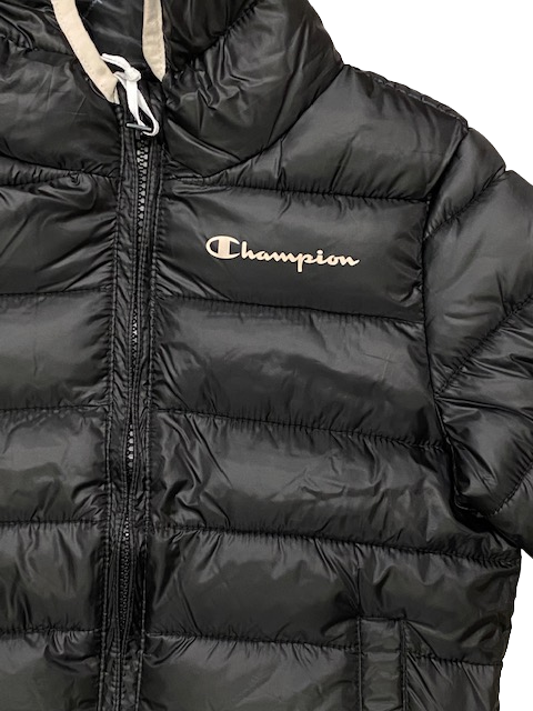 Champion Piumino con cappuccio da ragazza 306197 KK001 NBK nero