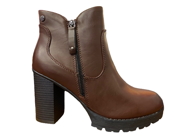 Xti scarpa con tacco Botin Marron 49367