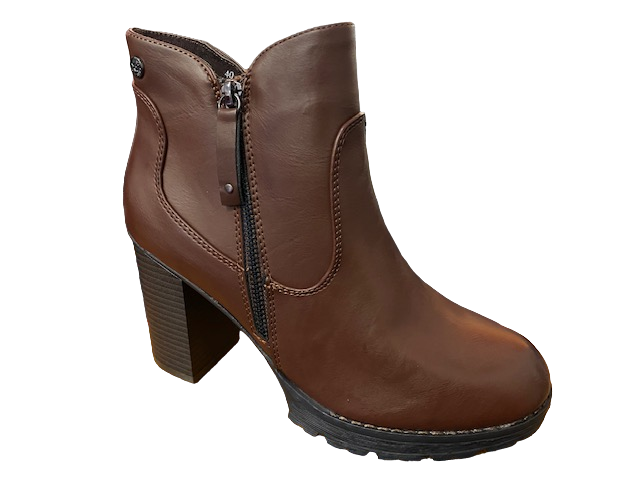 Xti scarpa con tacco Botin Marron 49367