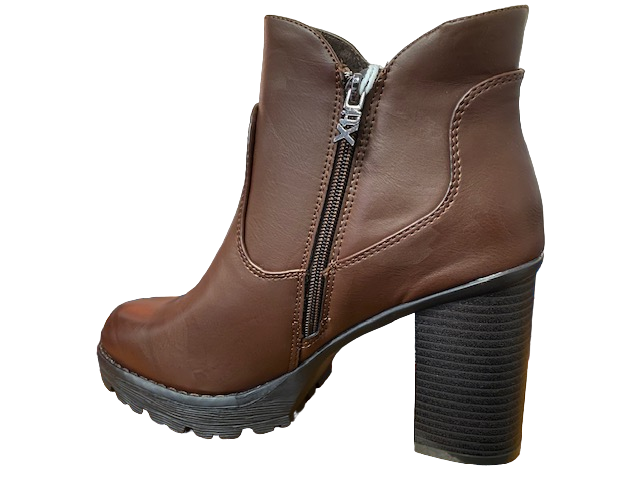 Xti scarpa con tacco Botin Marron 49367