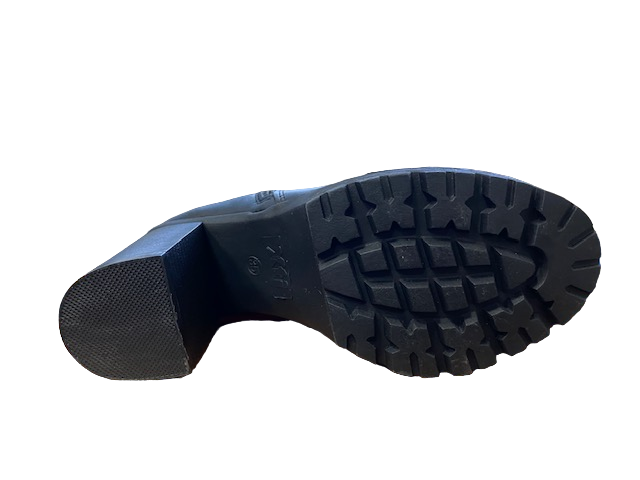 Xti scarpa con tacco da donna Botin Gris 49367 nero