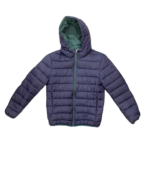 Censured Giubbotto uomo Reversibile con cappuccio JM4096 T SSK 3020 green blue