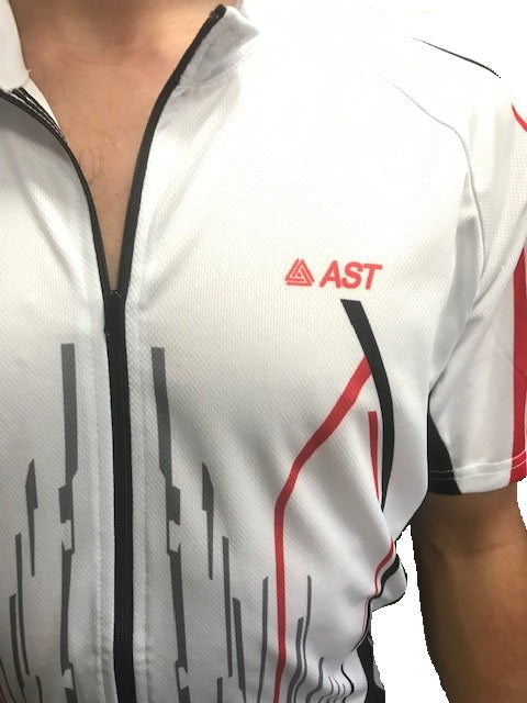 Astrolabio Maglietta da ciclista Full Zip K19E/TS08/4F bianco
