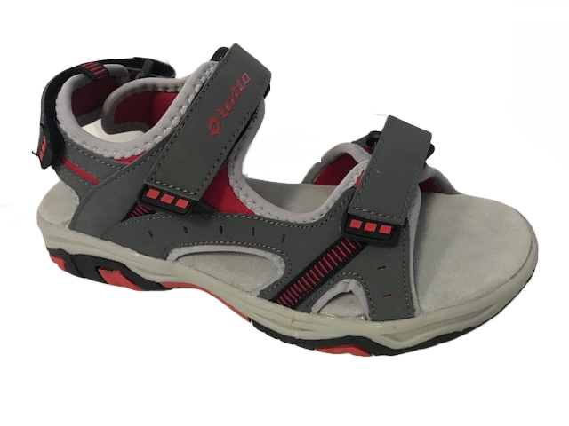 Lotto Laos II JR sandalo da bimbo N1576 asph.gry-sc.red