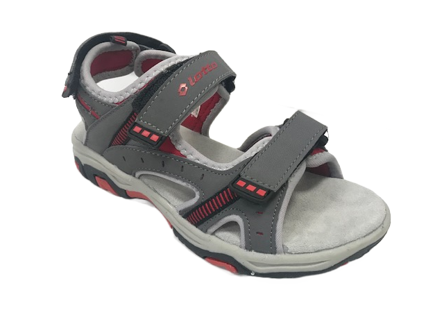 Lotto Laos II JR CL sandalo da bimbo N1573 asph-gray-sc-red