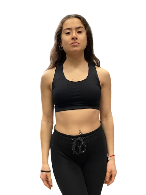 Champion bi-pack Top sportivo seamless Legacy Bra U13489 PF014 1top nero e 1top arancio