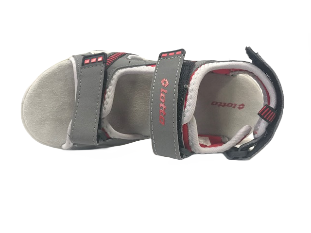 Lotto Laos II JR CL sandalo da bimbo N1573 asph-gray-sc-red