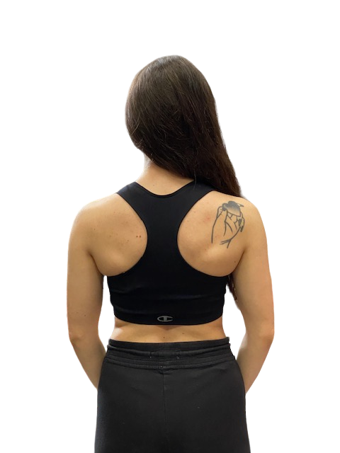 Champion bi-pack Top sportivo seamless Legacy Bra U13489 PF014 1top nero e 1top arancio