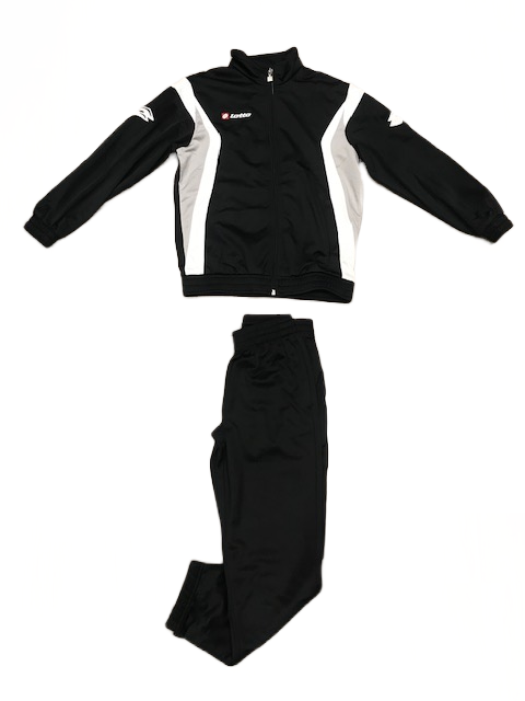 Lotto tuta sportiva da ragazzo Suit stars PL cuff JR M5262 black-white-putty