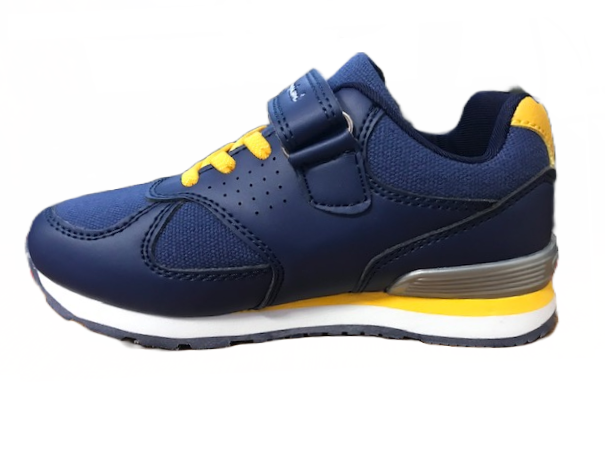 Champion scarpa sneakers da bambino con laccio elastico e strappo Low Cut Erin Canvas S31495 blu