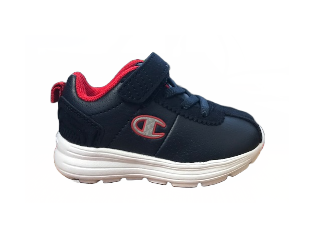 Champion scarpa da ginnastica da bambino in pelle con strappo Low Cut Cody S31349-F18-BS501 blu