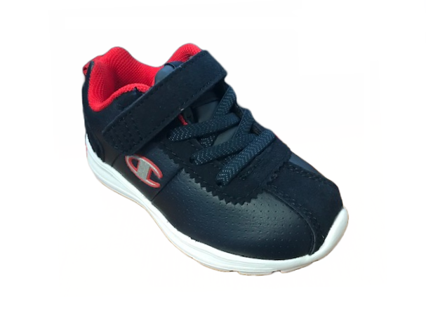 Champion scarpa da ginnastica da bambino in pelle con strappo Low Cut Cody S31349-F18-BS501 blu
