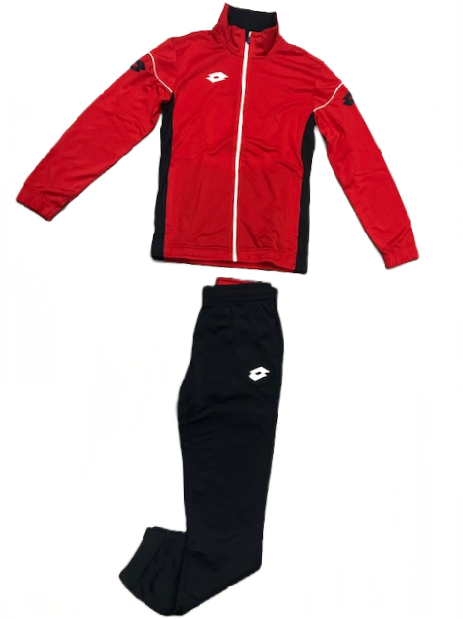 Lotto Tuta sportiva da ragazzo Suit stars EVO PL RIB JR R9760 flame-navy
