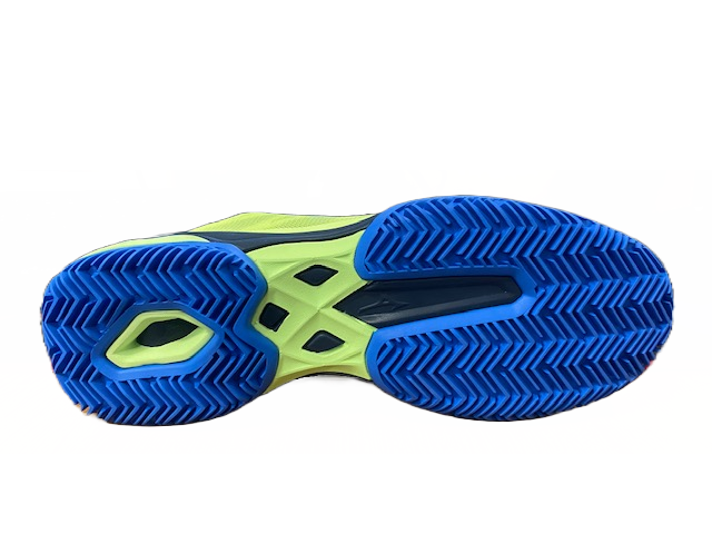 Mizuno scarpa da padel da uomo Wave Exceed Light 61GB222245 giallo limone-blu