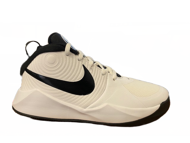 Nike scarpa da pallacanestro da ragazzi Team Hustle 9 AQ4224 100 bianco nero