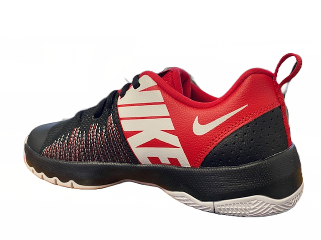 Nike scarpa da pallacanestro da ragazzo Team Hustle Quick 922680 002 rosso nero