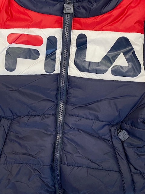 Fila giubbotto da bambino Liam Puff 689073 G06 blu rosso bianco